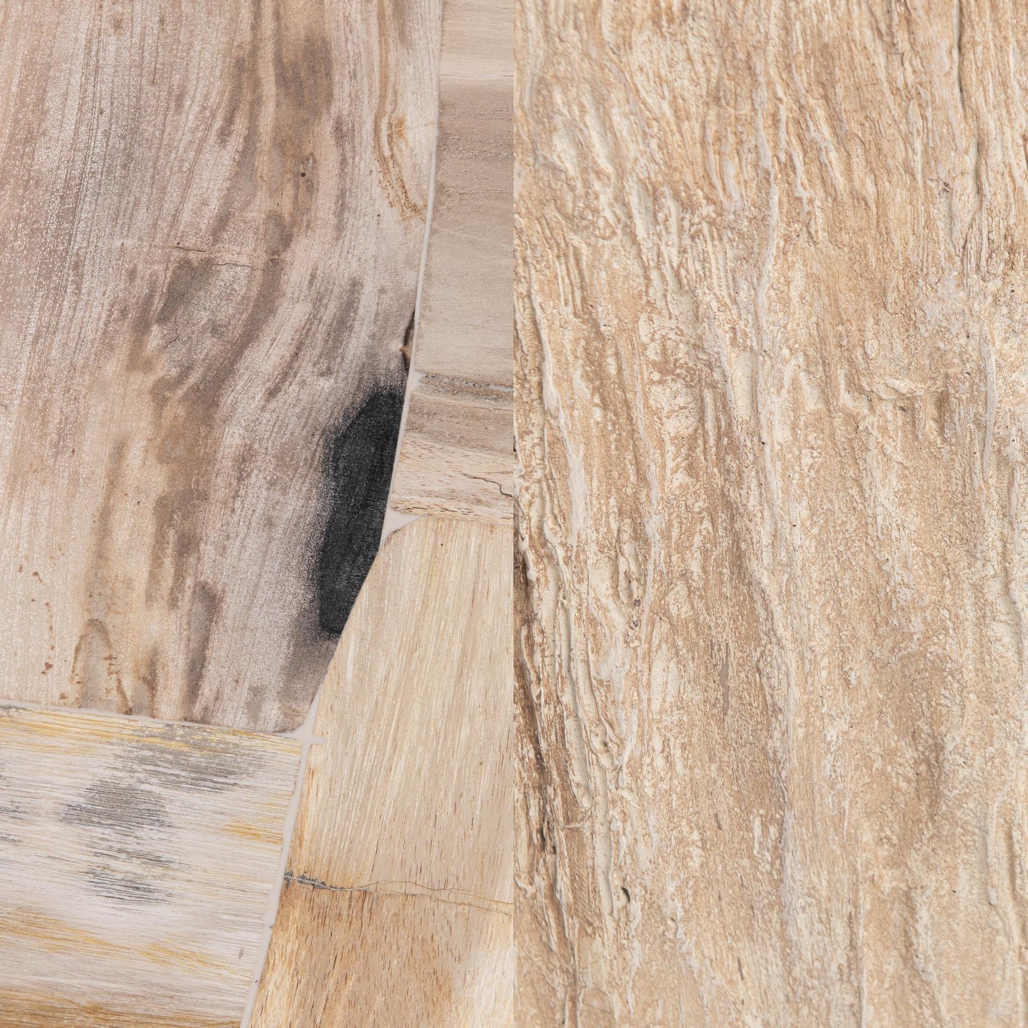 Mossi 38" Petrified Wood Coffee Table - Coastal Birch