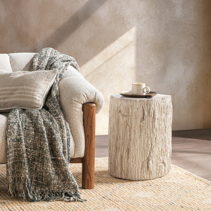 Mossi 18" Petrified Wood End Table - Coastal Birch (Copy)