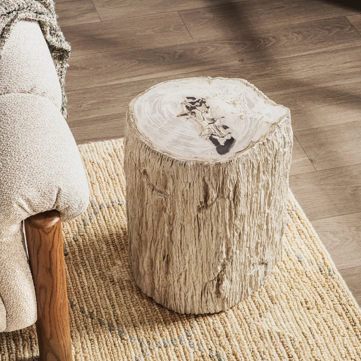 Mossi 18" Petrified Wood End Table - Coastal Birch (Copy)