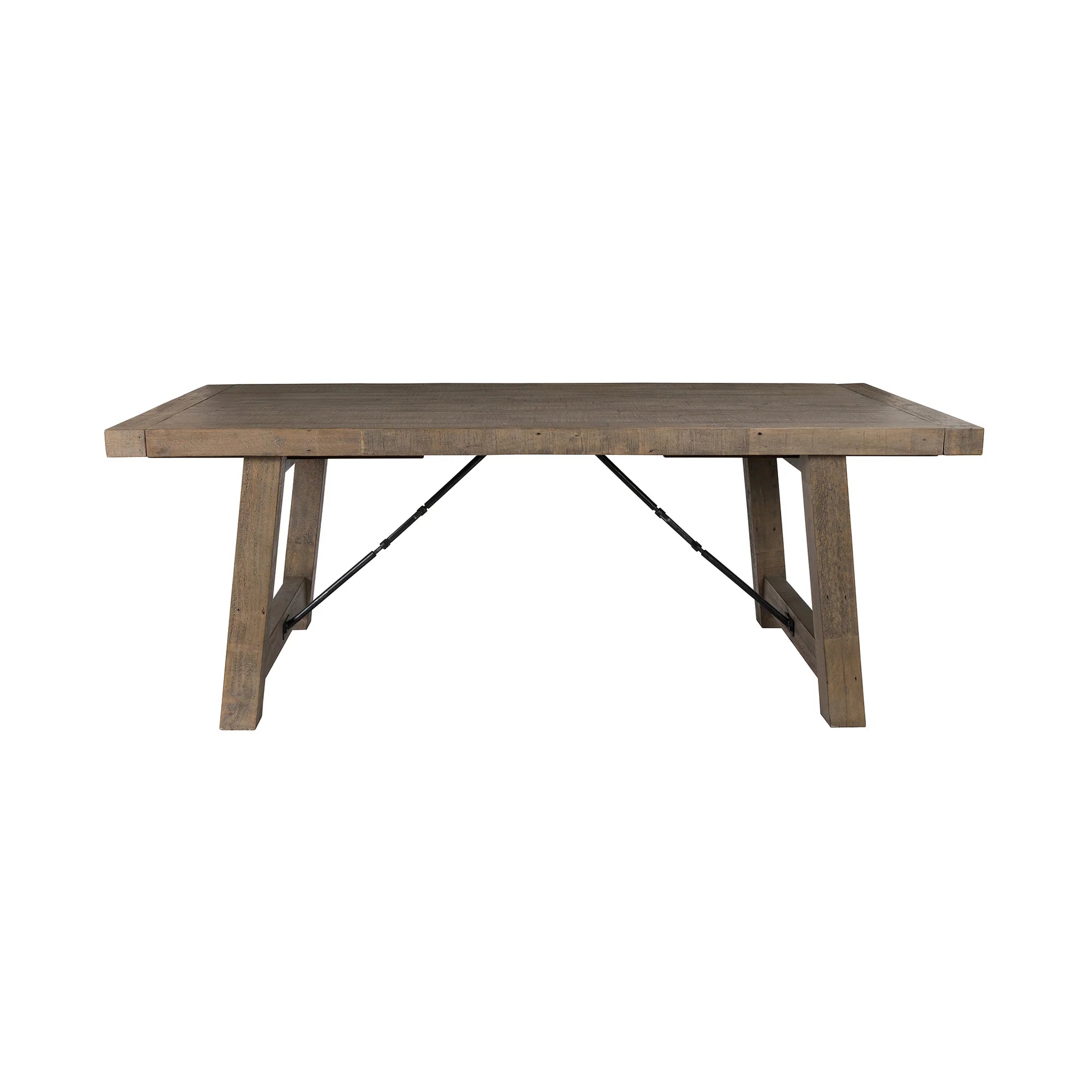 Modesto 84" - 106" Reclaimed Pine Extension Dining Table - Charcoal Wash
