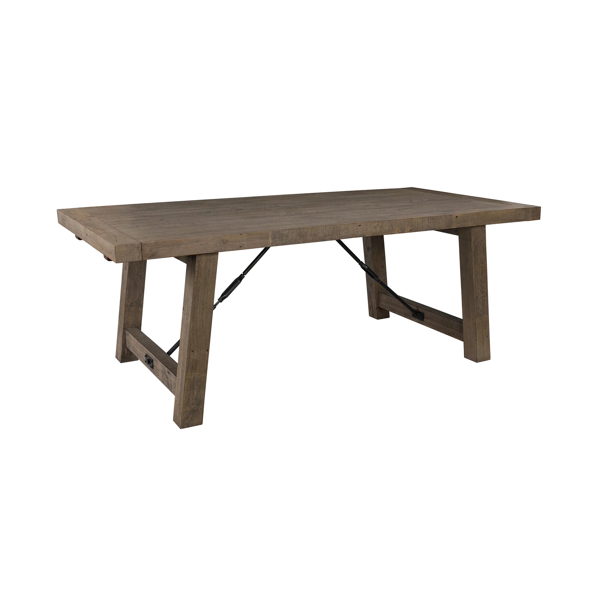 Modesto 84" - 106" Reclaimed Pine Extension Dining Table - Charcoal Wash