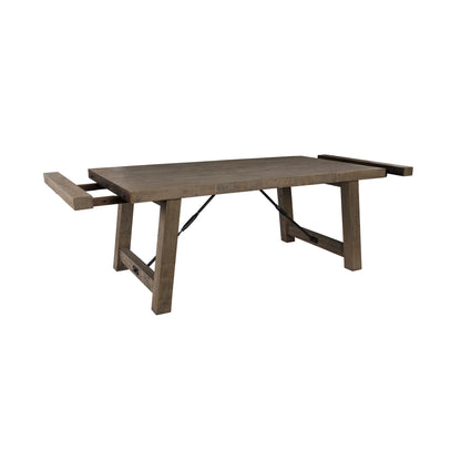Modesto 84" - 106" Reclaimed Pine Extension Dining Table - Charcoal Wash