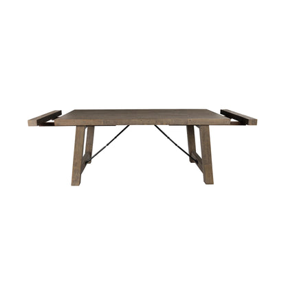 Modesto 84" - 106" Reclaimed Pine Extension Dining Table - Charcoal Wash