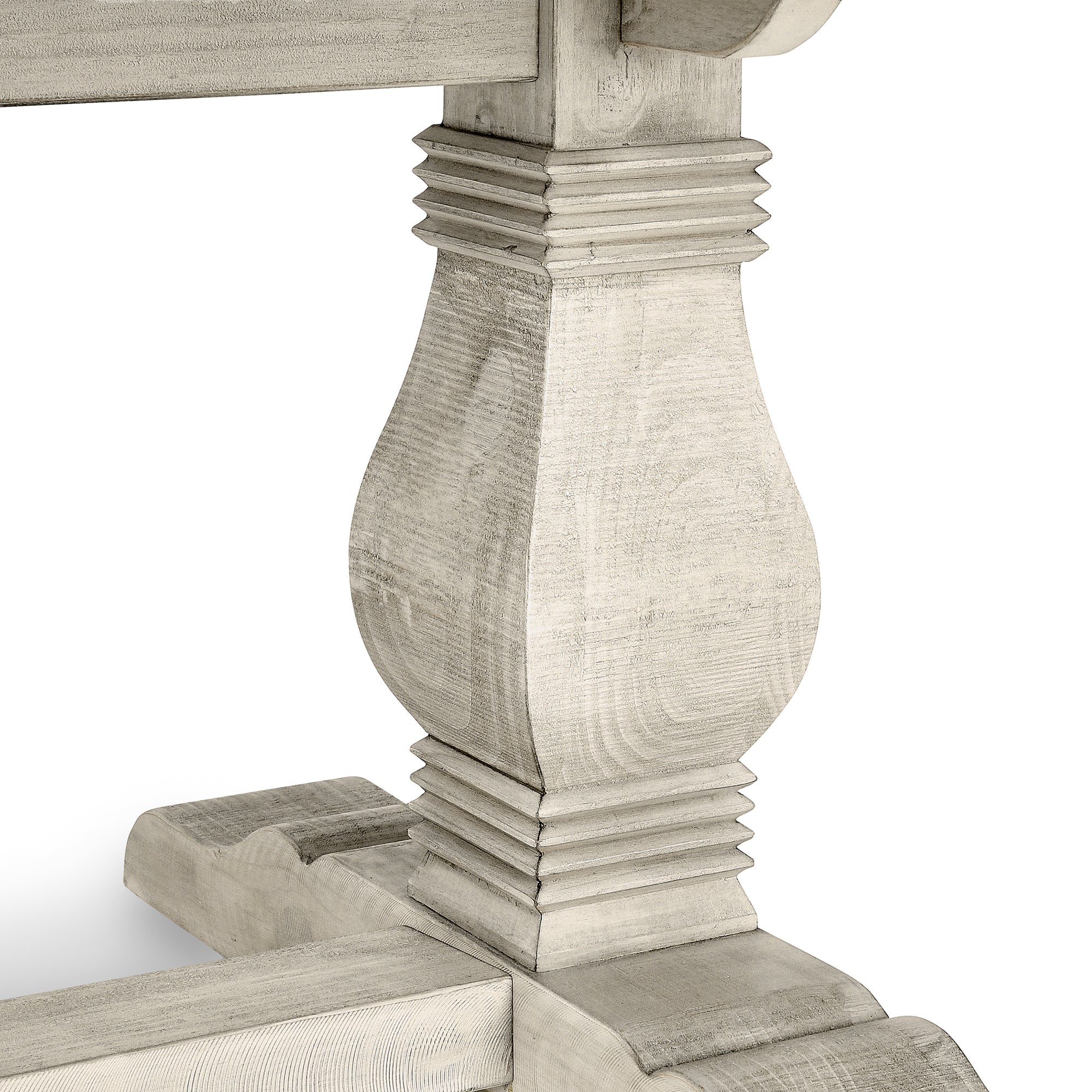 Luke 94" Reclaimed Pine Dining Table - Ivory Wash