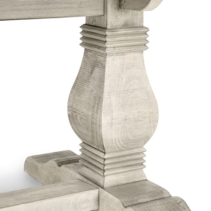 Luke 94" Reclaimed Pine Dining Table - Ivory Wash