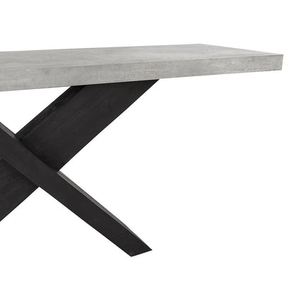 Tempe 72" Reclaimed Pine Console Table - Black + Weathered Cement