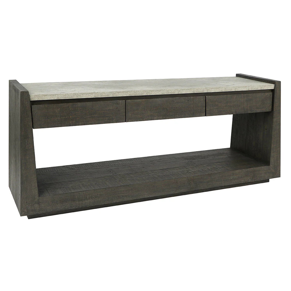 Connor 70" 3 Drawer Console Table - Antique Gray