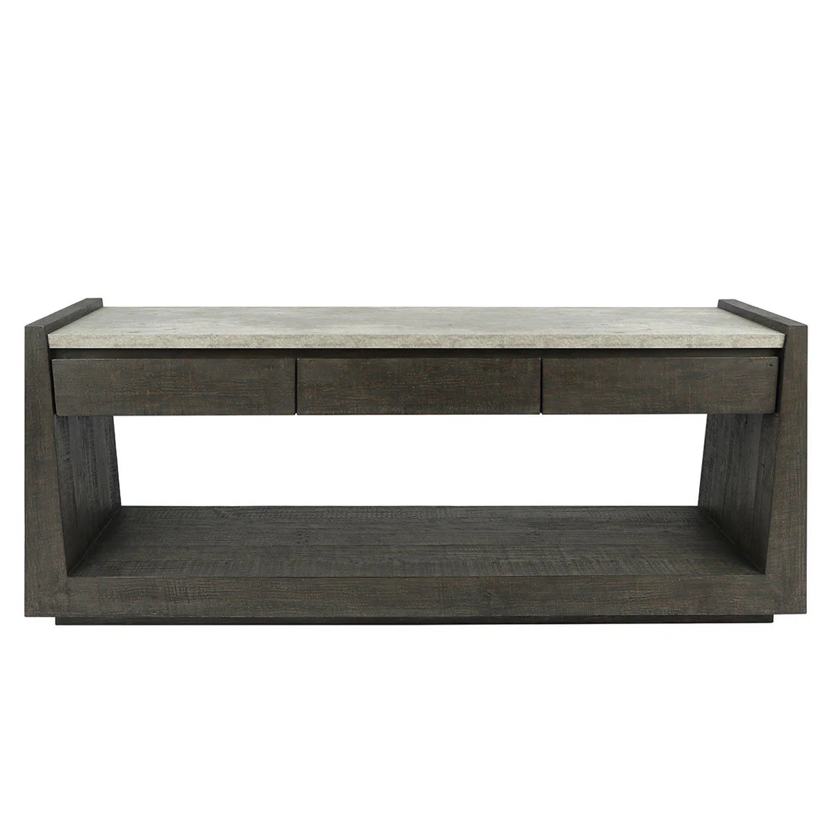 Connor 70" 3 Drawer Console Table - Antique Gray