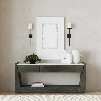 Connor 70" 3 Drawer Console Table - Antique Gray