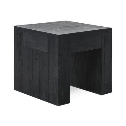 Bristow 24" Oak Square End Table - Aged Black