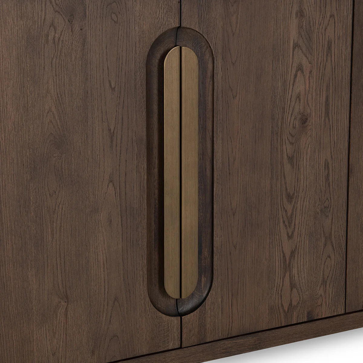 Alec 74" Oak 4 Door Sideboard - Toasted Brown