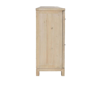 Elijah 96" Pine 6 Door Sideboard - Cream