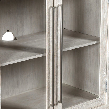 Tristan 72" Oak 4 Door Sideboard - Coastal White