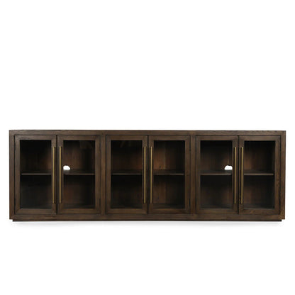 Tristan 108" Oak 6 Door Sideboard - Landmark Brown