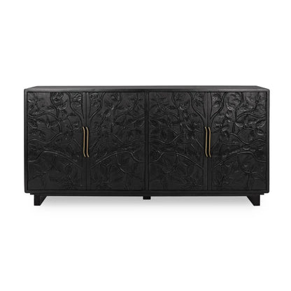 Athens 78" 4 Door Sideboard - Black