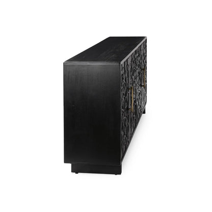 Athens 78" 4 Door Sideboard - Black