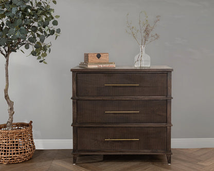 Westland 36" 3 Drawer Nightstand - Kona Brown