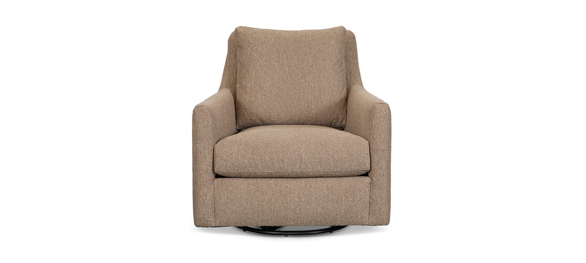 Walker 34" Quick Ship Swivel Glider -  Sable Grey Velvet