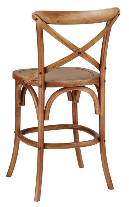 Barnett X-Back Counter Stool - Pecan