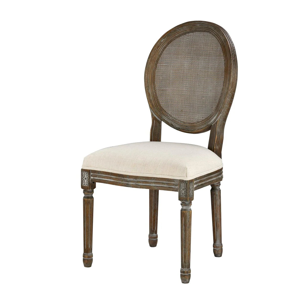 Hartwell Oval Mesh Back Elm Dining Chair - Putty