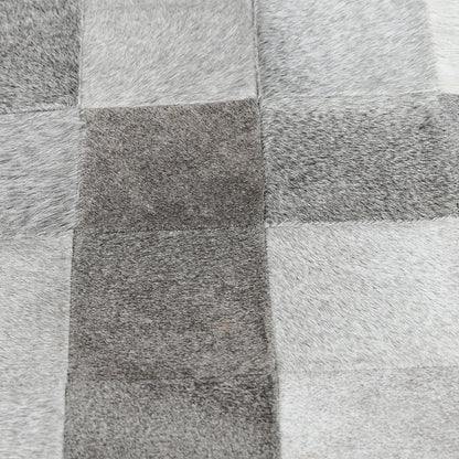 Kenna 28" Hair on Hide Leather Bench -  Sparrow Gray