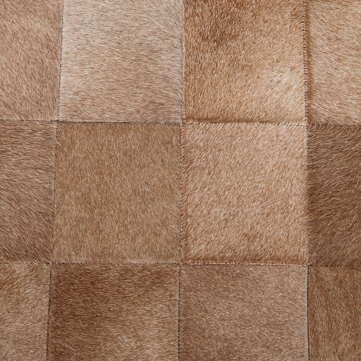 Kenna 60" Hair on Hide Leather Bench - Canyon Sand + Iron