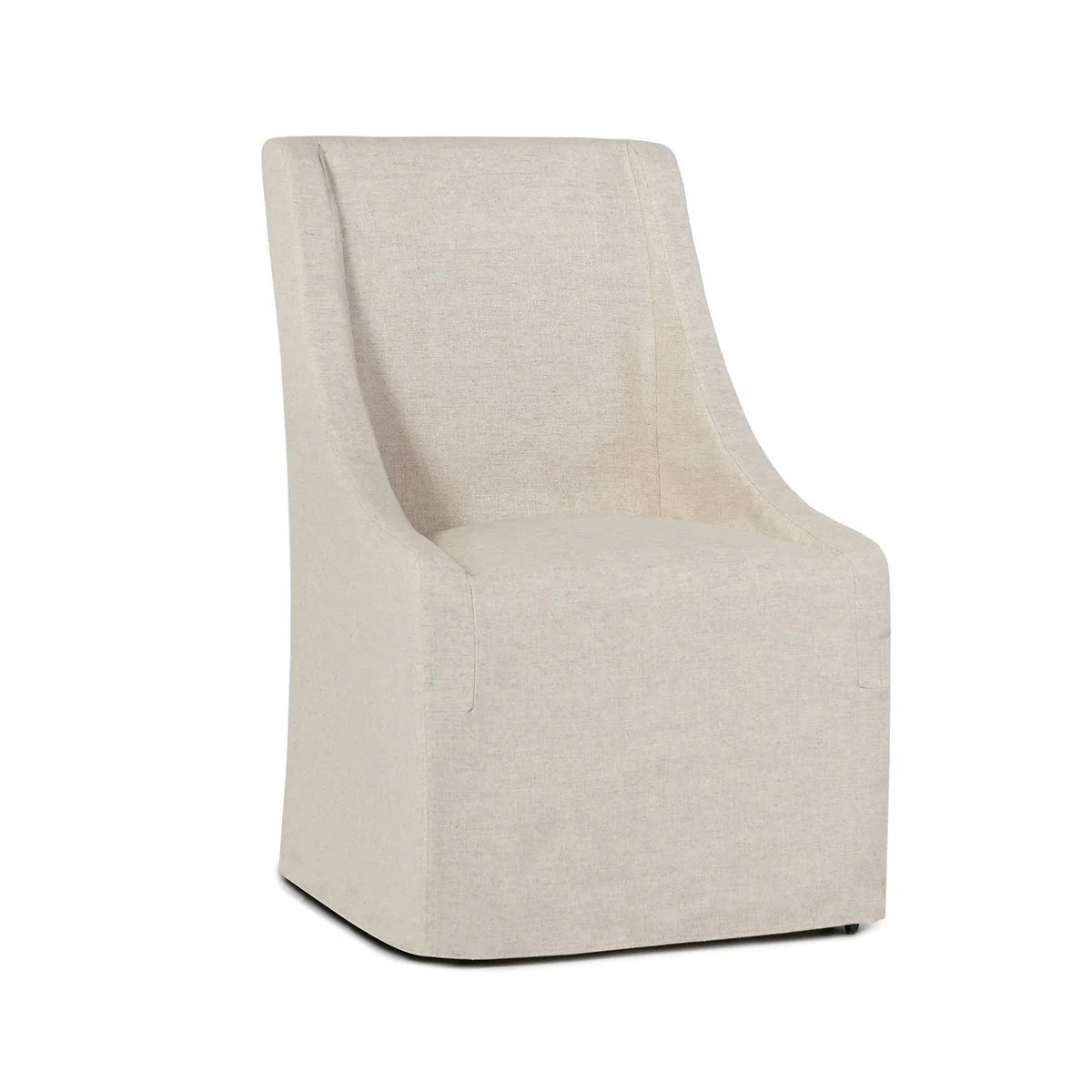 Bailey Slope Arm Rolling Dining Chair - Oatmeal