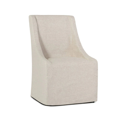 Bailey Slope Arm Rolling Dining Chair - Oatmeal