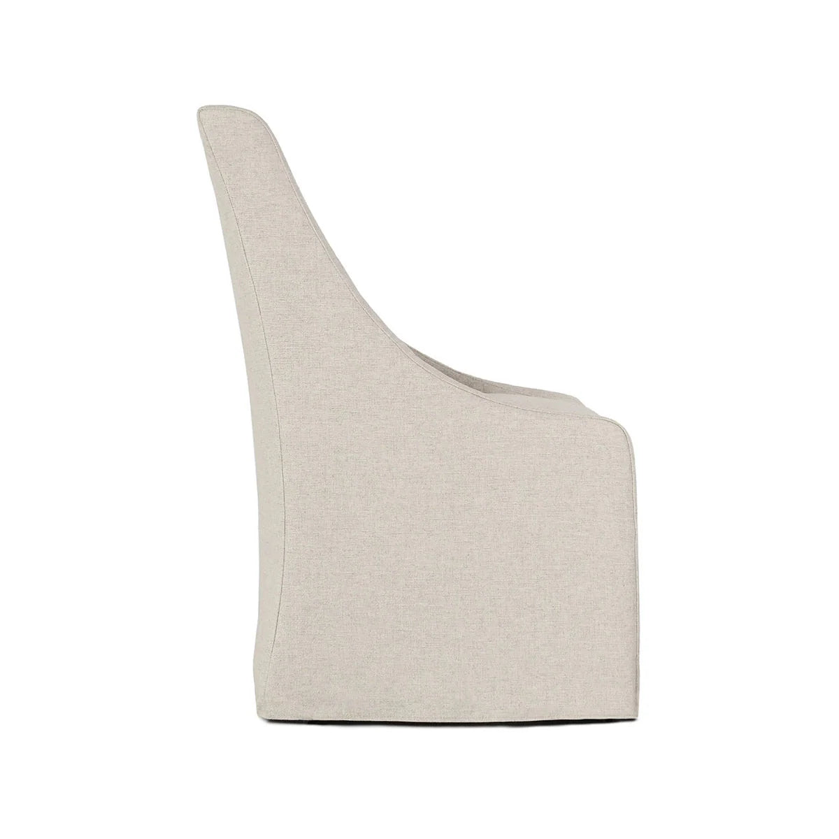 Bailey Slope Arm Rolling Dining Chair - Oatmeal