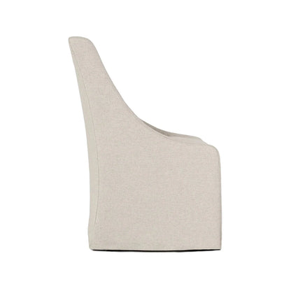 Bailey Slope Arm Rolling Dining Chair - Oatmeal