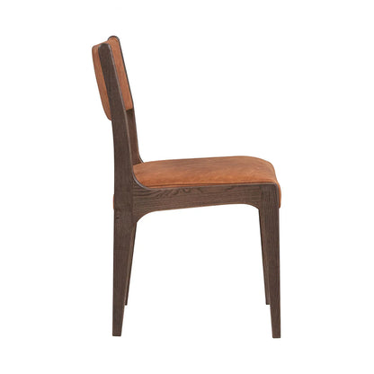 Langdon 19" Top Grain Leather Dining Chair - Autumn Brown