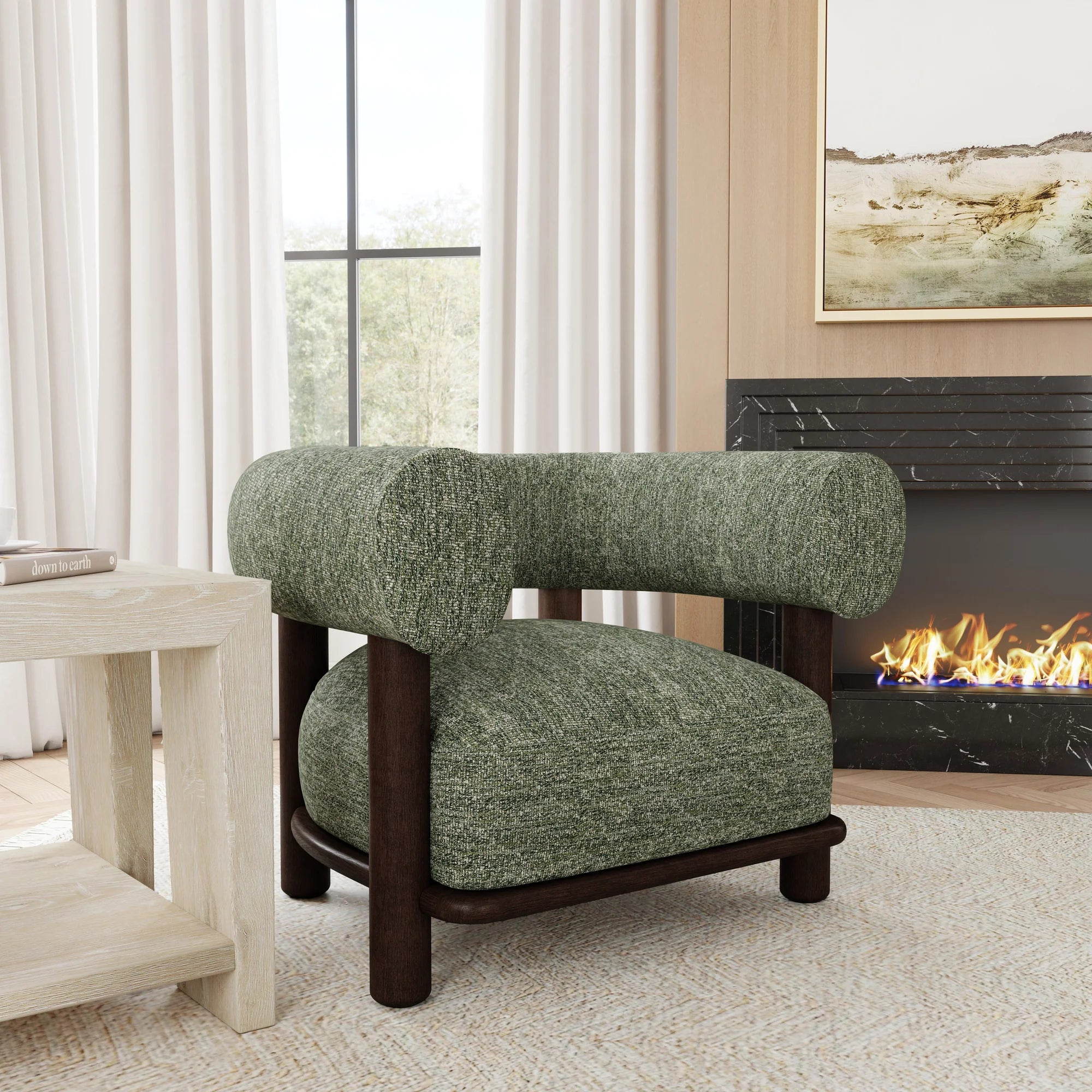 Fonsie 38" Accent Chair - Green