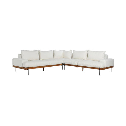 Nathalia 117" 5 Cushion Sectional - White