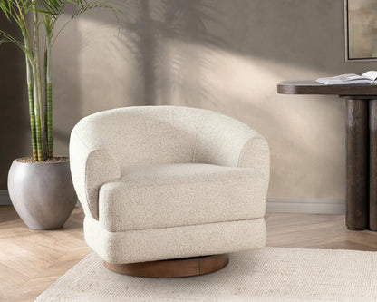 Journey 37" Swivel Accent Chair - Dusty Beige