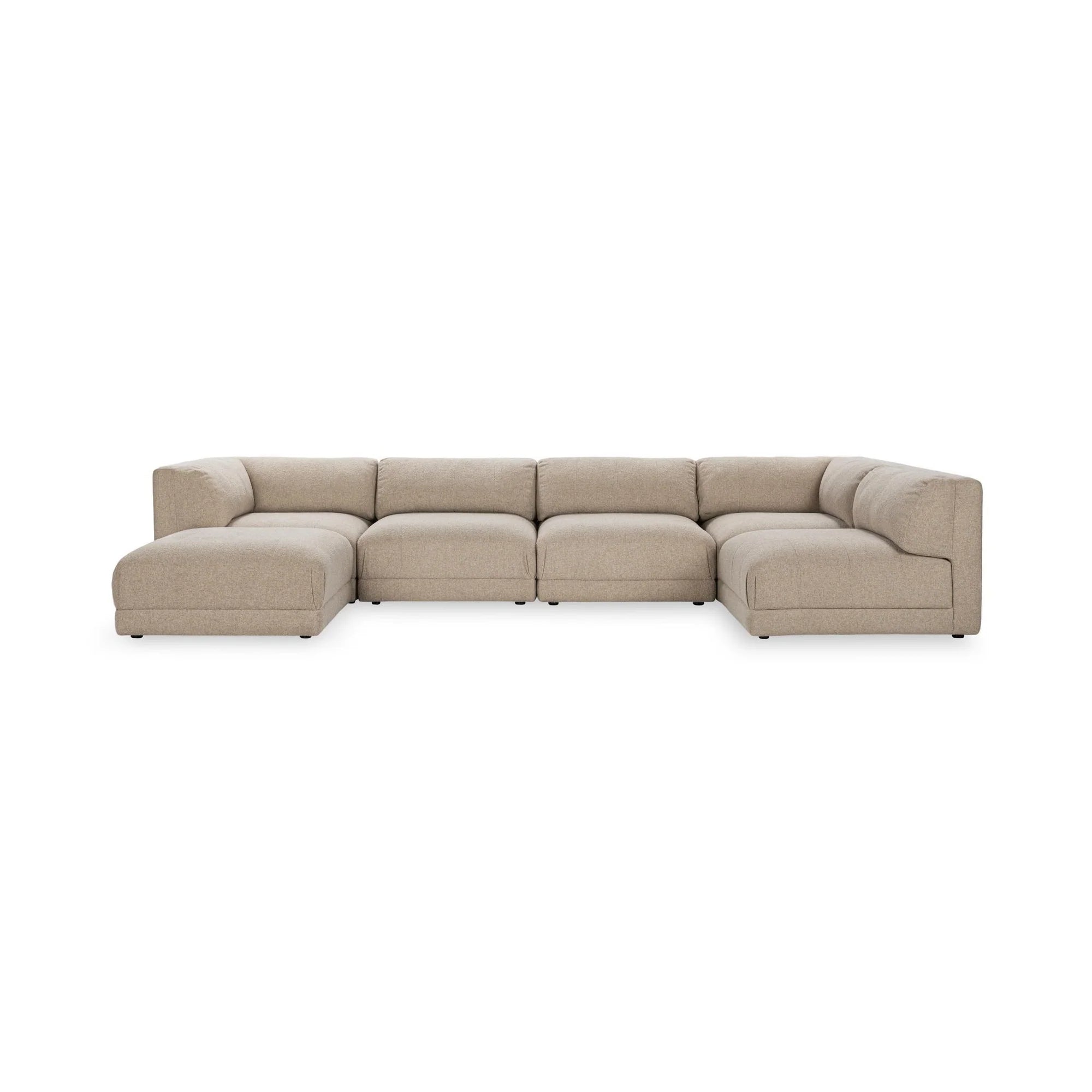 Addie 156" Upholstered Sectional - Buttermilk