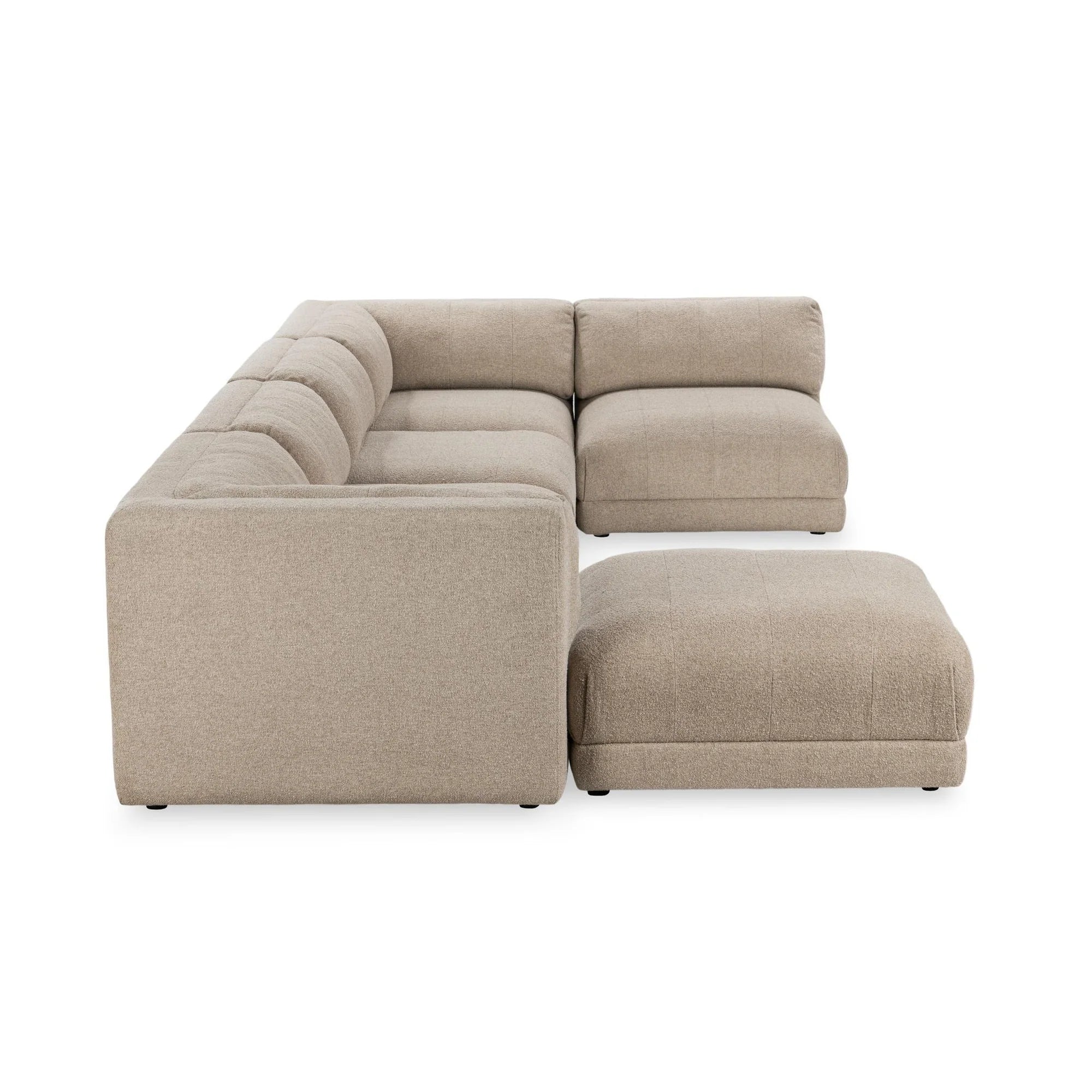 Addie 156" Upholstered Sectional - Buttermilk