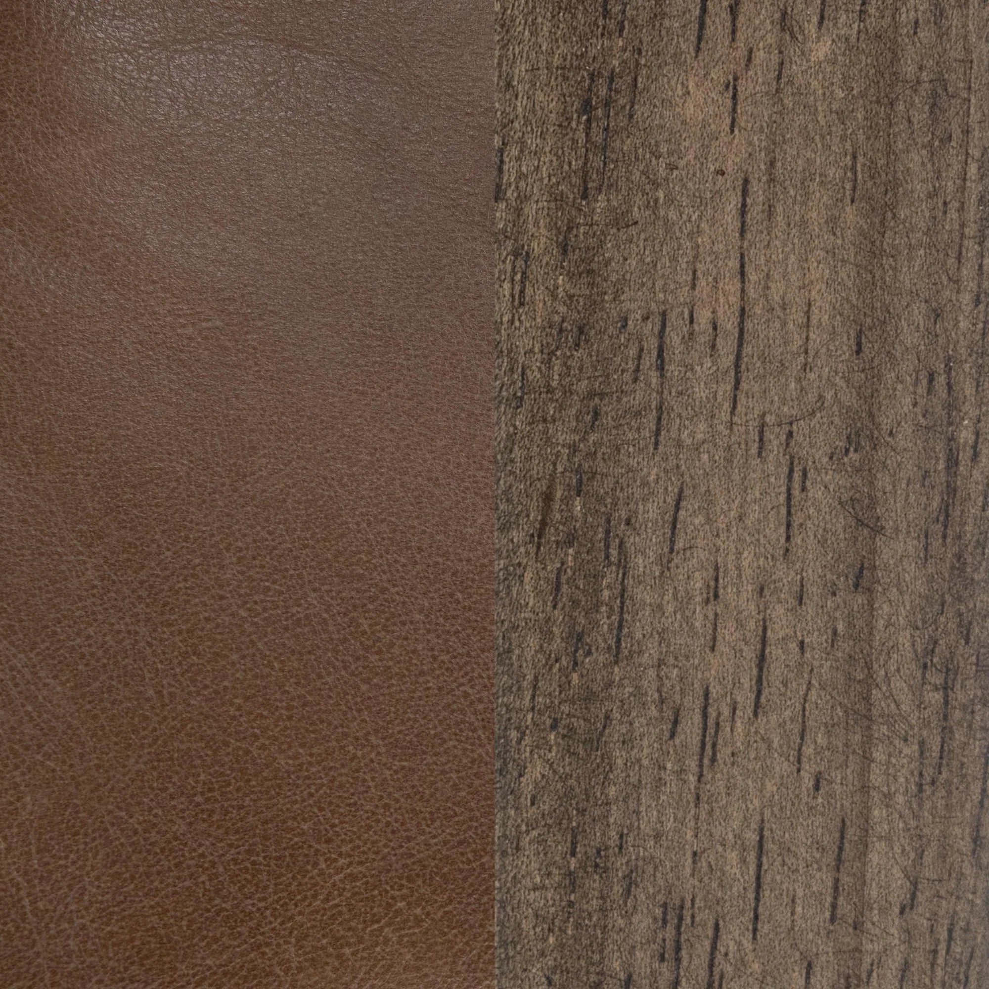 Lukan Top Grain Leather Dining Chair - Maple Brown