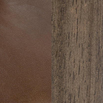 Lukan Top Grain Leather Dining Chair - Maple Brown