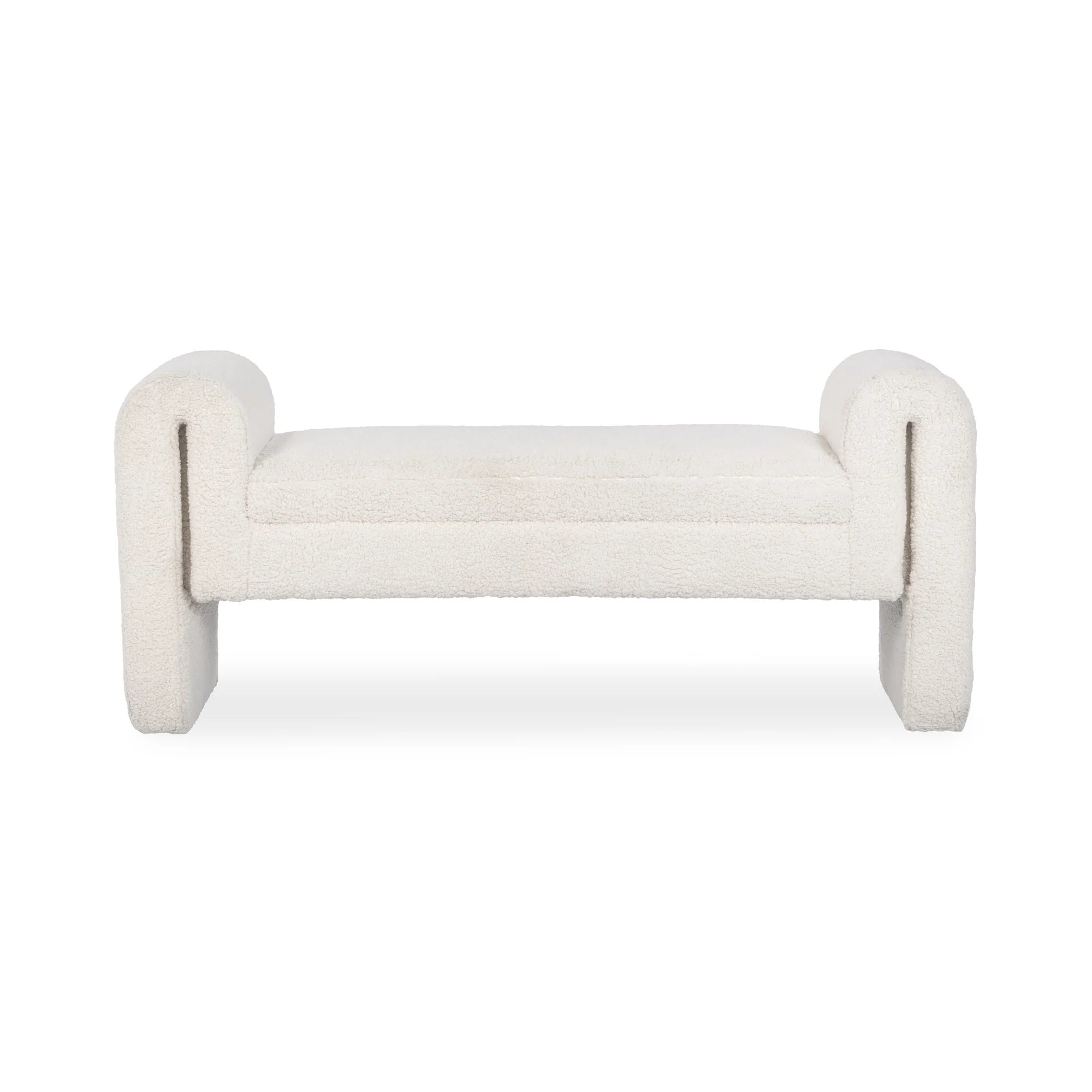 Halle 58" Upholstered Bench - Ivory Fleece