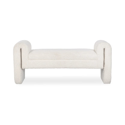 Halle 58" Upholstered Bench - Ivory Fleece