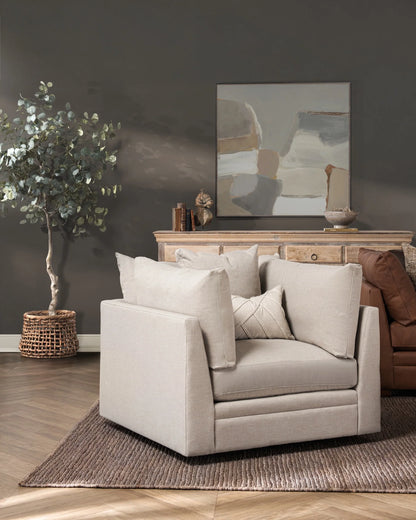 Jettson 46" Swivel Chair - Flax