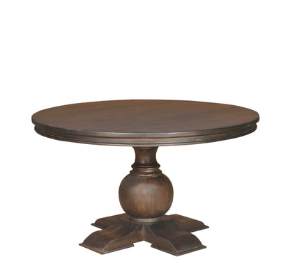 Marcia 53" Acacia Round Dining Table - Natural + Black