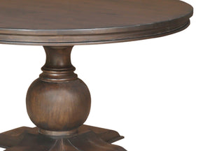 Marcia 53" Acacia Round Dining Table - Natural + Black