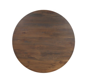 Marcia 53" Acacia Round Dining Table - Natural + Black