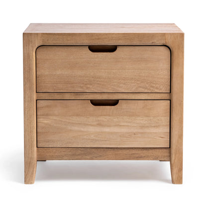 Rowan 25" 2 Drawer Nightstand - Natural Maple