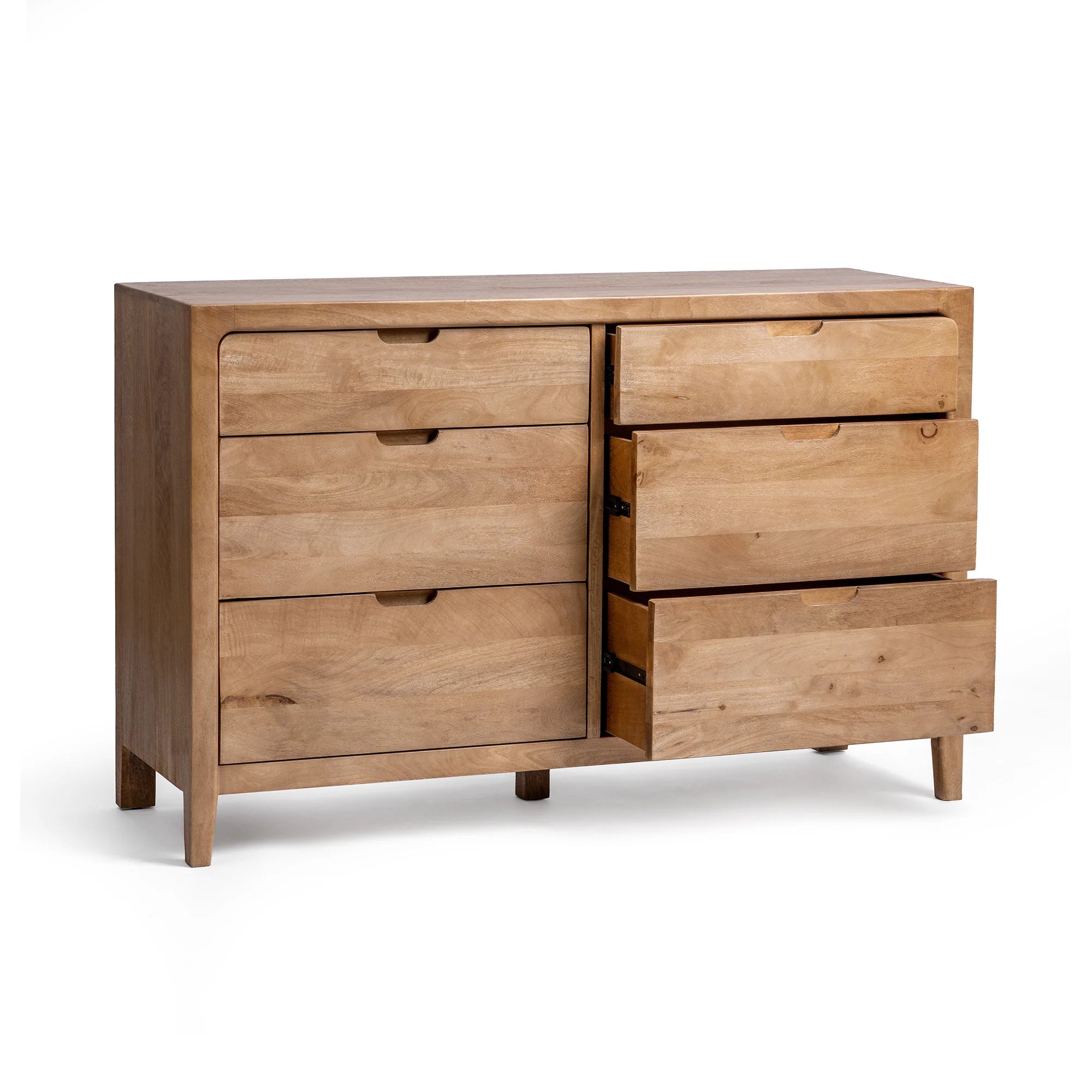 Rowan 59" 6 Drawer Dresser - Natural Maple