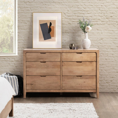 Rowan 59" 6 Drawer Dresser - Natural Maple