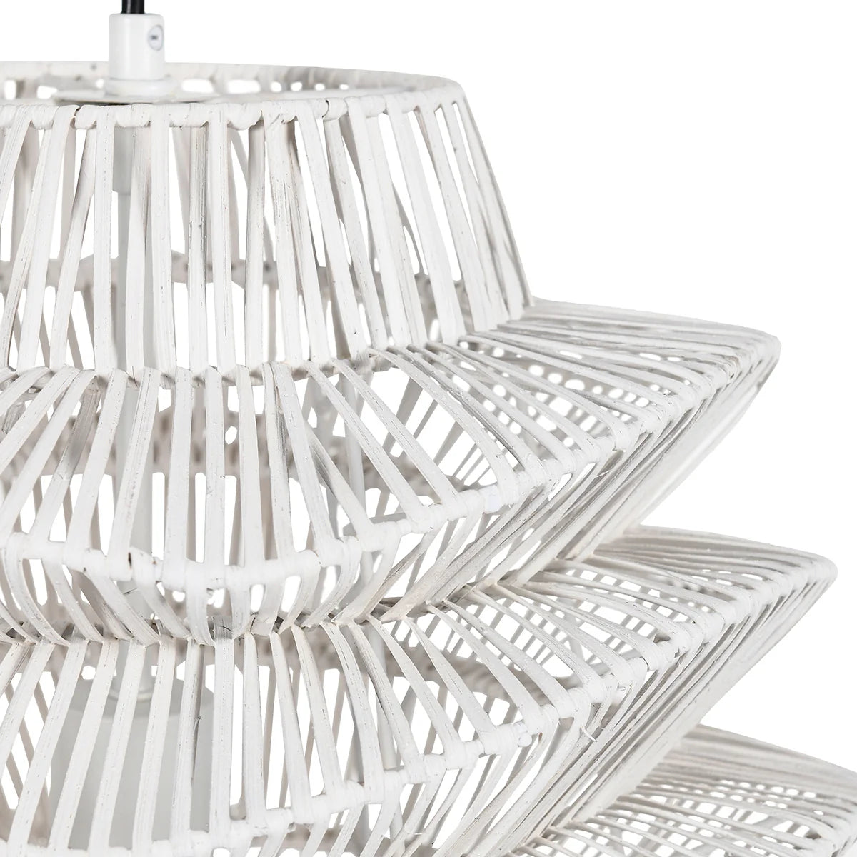 Raven 19" Iron Chandelier - White
