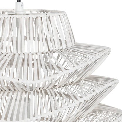 Raven 19" Iron Chandelier - White