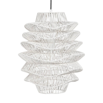 Raven 19" Iron Chandelier - White
